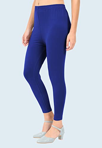 Image of POPOLO Women's Super Soft Ankle Length Cotton Lycra Solid Stretchable Legging