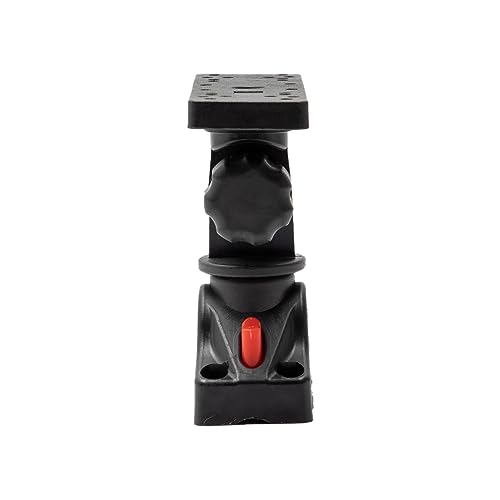 Image of Extreme Max 3006.8661 Universal Fish Finder Head Unit Boat /Fishing Rod Holder Mount for Screens Up to 9 inch with Pivoting Bracket (Rectangle Mount)