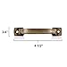 CRAFTSMAN ROAD Antique Brass Cast Iron Pull Handles (Foundry, Set of 6) - Cabinet Door Handles, Gate Handle Pull, Barn Door Hardware, Grab Handles