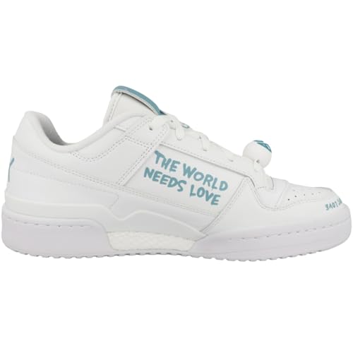 Image of adidas Originals Men Leather Forum Low CL Basketball Shoes, FTWWHT /FTWWHT /FTWWHT, UK-5.5