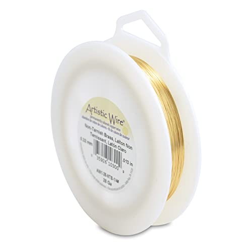 Alambre de latón dorado resistente al deslustre calibre 28 para bisutería fina de 150m
