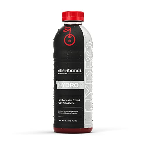 Cheribundi Tart Cherry Juice with Antioxidants & Coconut Water for Maximum Recovery | 40 Cherries per 8oz Serving - Hydro - 24oz, 8 Pack