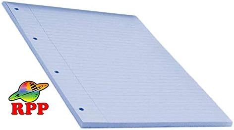 Dyslexia Visual Stress Tinted Coloured Lined Writing Paper Ruled with Margin 50 Sheets 10mm Lines Blue A4, 4 Hole Punched re-Fill Pack