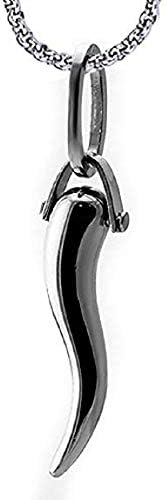 GranTodo Stainless Steel Italian Horn Pendant, Necklace is Included