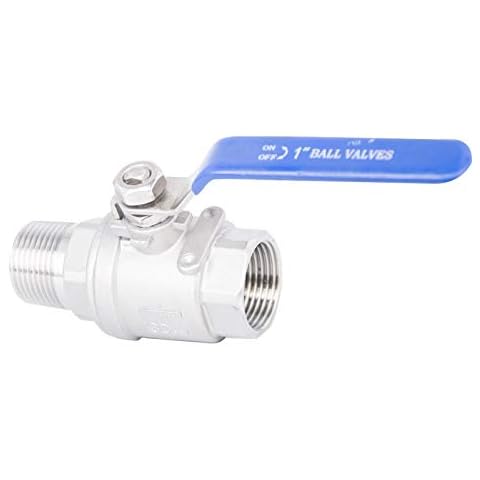 DINGMINGMING Ventil 304 Edelstahl DN15-DN40 Zweiteiliger Kugel-Valv-Innengewinde-Außengewinde hohe Temperatur (Specification : 1/2") Cover