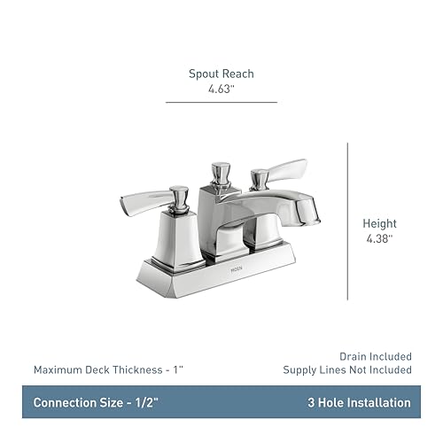Grifo Moen WS84922 para sustitución de grifería de baño antigua 4
