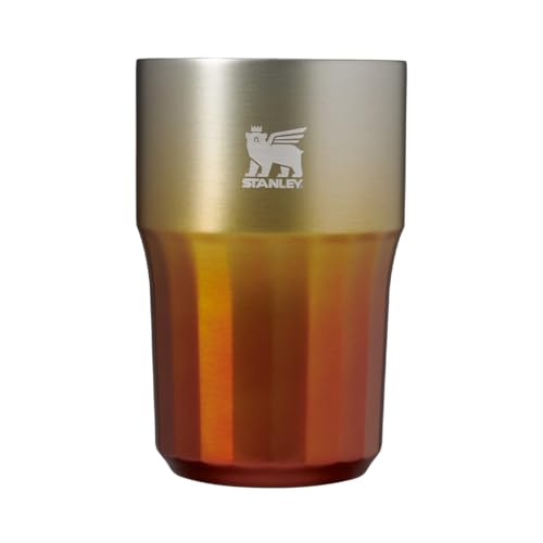 Lista de Vasos cerveceros los 10 mejores. 42 Vaso Cervecero Stanley Prismatic™ Ambar Haze 408 ml - Vaso térmico de acero Inoxidable doble pared con base de silicona antideslizante