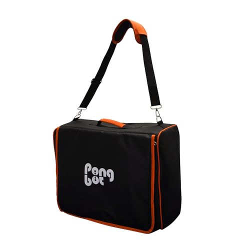 PONGBOT Portable Carrying Bag for NOVA S Pro Table Tennis Robot with Multi-Functional Compartments, Full Padded, Adjustable Shoulder Strap, Zipper Closure, Handbag/Shoulder Bag