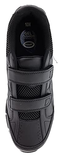 Dr. Scholl's - Men's Brisk Light Weight Dual Strap Sneaker, Wide Width (8.5 Wide, Black) #TOP5