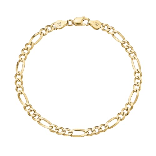 Image of KISPER Gold Chain Bracelet for Men 5mm Plated 925 Sterling Silver
