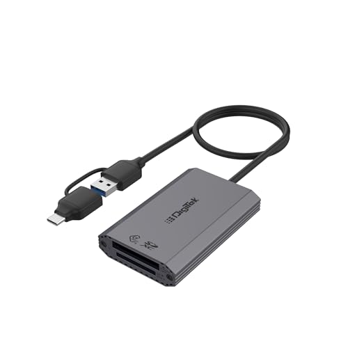 Image of DIGITEK (DCR-102 CFB) 2 in 2 CF Express Typ B & SDXC, USB 3.2 & 3.0 Card Reader, Support SD /SDHC /SDXC /UHS-I /UHS II Cards, Support Mac OS, iPad OS, Window, Android, Linux & Harmony,