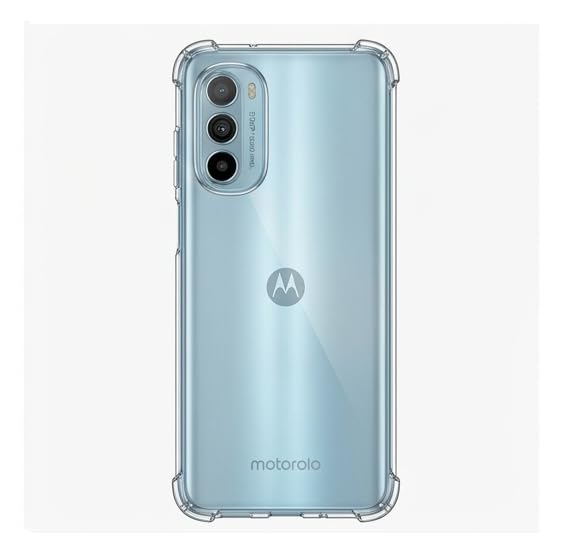Image of Skyro Compatible with Moto G52 /G82 5G Back Case Cover | Flexible Silicon Bumper Case with Camera Protection