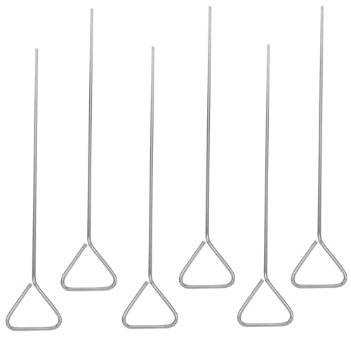 NIYANGLE 6 pièces Spatules Triangulaires Acier Inoxydable Ustensiles de Laboratoire Robustes pour Boîtes Pétri Distributeurs Précis pour Culture Microbiologique