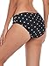 Ocean Blues Women's Black Polka Dot Strappy Bikini Bottom Full Coverage Swim Briefs Size X-Large