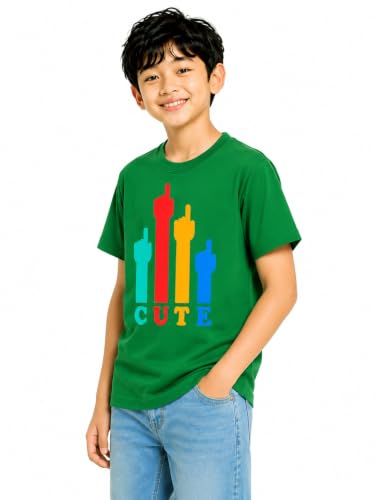 Image of Double F Boys Half Sleeve Cotton Regular Fit Printed Round Neck T-Shirt for Ages 6 Months to 16 Years