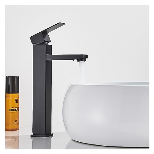Robinet de lavabo carré Chrome-tall avec contrôle précis eau chaude et froide à poignée unique - 6