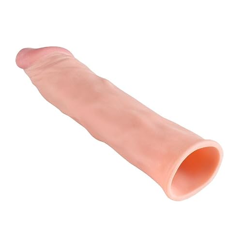 Portal do Prazer, Capa Peniana com Textura Macia Flexivel Tamanho 17,9 x 3,8 cm Cor Chocolate