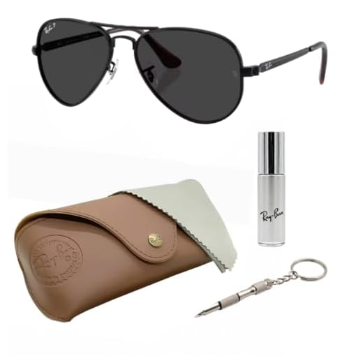 Ray-Ban RB3925 AVIATOR MAX POLARIZED Pilot Shaped Sunglasses for Men & Women – Includes Official Rayban Eyewear Kit – Ideal Formal & Casual Wear Sunglasses – Black Lens