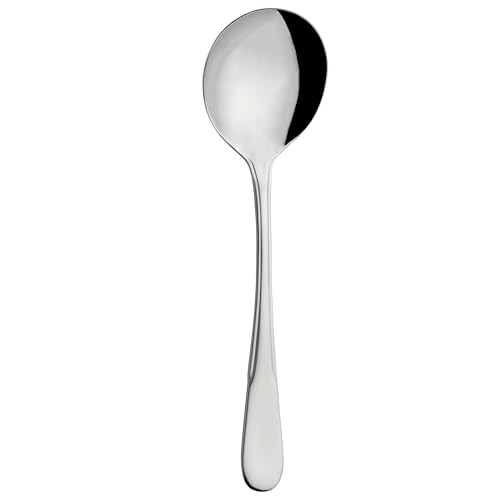 Grunwerg Lot de 12 Cuillères à Soupe, Acier Inoxydable, 17,5 x 4,5 x 1 cm