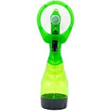 Ventilatore a spruzzo portatile a batteria AA, umidificatore portatile da spiaggia, ventola di raffreddamento ad acqua ghiacciata in plastica (verde)