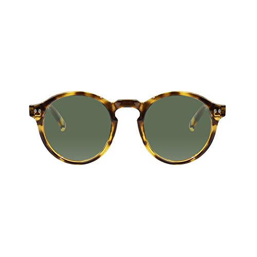 Kolo Harrison Premium Sunglasses, Classic Round Style, Honey Tortoise