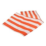 Ersatzstoff für Strandliege, 120 x 45 cm, schnelltrocknend, orange/weiß, Polyester, doppelseitig für Deck, wasserdichte Picknickstühle (2 Stück)