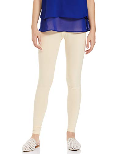 Image of GO COLORS Soft Cotton Stretch Ankle Length Leggings for Women | Breathable