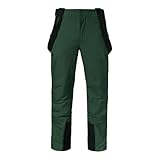 Schöffel Herren Pants Style Pine MNS, wasserdichte Skihose mit abnehmbaren Hosenträgern, Thermohose mit 2-Wege-Stretch und verstärktem Bein, Dark Jade, 52