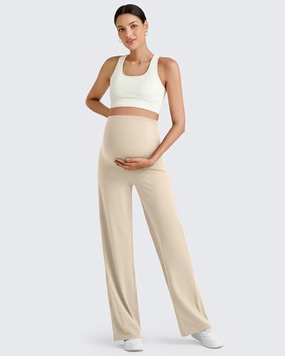 Image of G4Free Women's Maternity BareFeel Wide Leg Yoga Pants