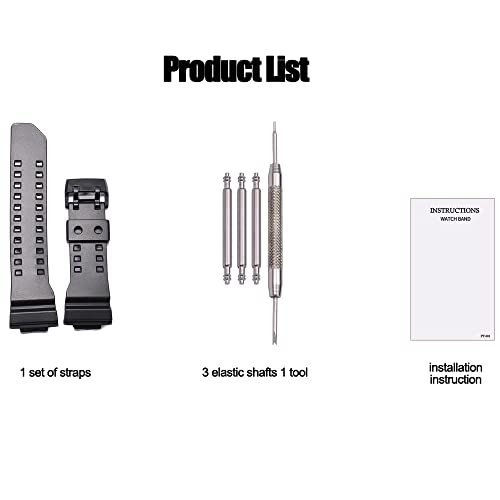 MCXGL Replacement for casio g Shock GD400 GA-400GB Watch Band Men's Rubber Resin Strap