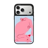 CASETiFY ミラー iPhone 17 Pro Max ケース [鏡面(スマホカバー) / MagSafe対応/指紋防止] - Sleepy Cat - シルバー (ブラックバンパー)