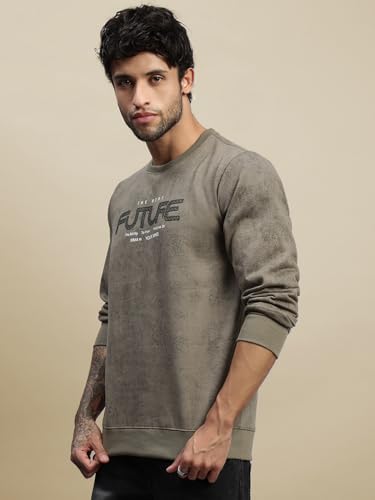 Image of Lux Nitro Men's Premium Fleece Sweatshirt | High Density HD Print | Soft & Warm Winter Wear | Stylish Casual Round Neck Pullover for Daily Use