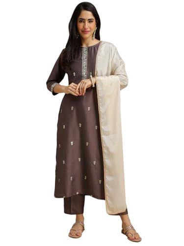 Image of MOKOSH Women's Polycotton Kurta Pant Dupatta