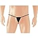 BILLSTYLE Men's Sexy Super Mini Underwear Soft Transparent Mesh G-String Thong Briefs (Black)