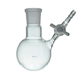 DADAKEWIN 100ml Reaction Flask Kjeldahl Reaction Ball-Shaped Borosilicate 3.3 Glass with 19# Joint, PTEF Stopcock Customizable Lab Flasks Glassware (Size : 100ml/19#)