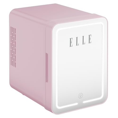 Mini glacière cosmétique ELLE avec miroir LED éclairant ajustable