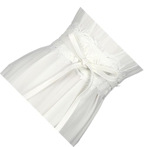 KIXZSAZ Ceinture large pour femme, style obi, à nouer autour de la taille, idéale pour les fêtes, les vacances et déguisements. Corset à lacets pour femme, Blanc, Longueur 240 cm