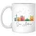 HKDesignGift San Antonio City Coffee Mug - 11oz Ceramic Themed Mug - Landmarks Xmas Gift