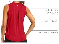G Gradual Workout Tank Top for Women Sleeveless Athletic Yoga Tops High Neck Quick Dry Running Tennis Sports Shirts for Women(Red,L) — image 4