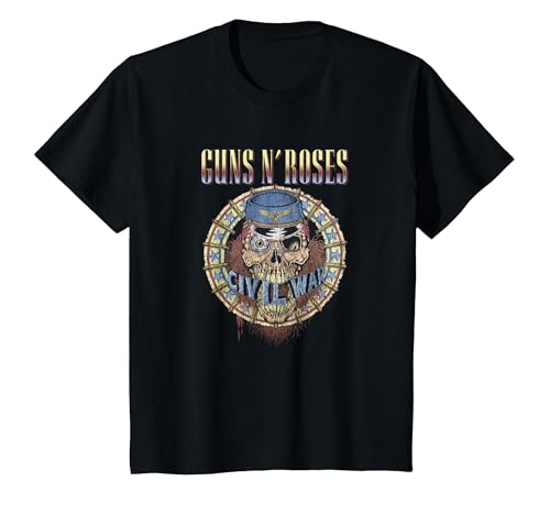 Image of Guns N' Roses Official Civil War Distressed T-Shirt, Youth, Black, 2T