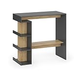 Vicco tavolo bar alto Dana, Antracite/quercia dorata, 108 x 50 cm