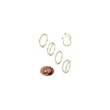 Dochais 4PCS 18G Piercing Nez Anneaux, Boucles d'Oreilles Acier Chirurgical Piercing Tragus Septum Anneau Clicker CZ, Anneau Segment Conch Cartilage Double 8mm 10mm pour Femme Homme (Or 18G,8mm)