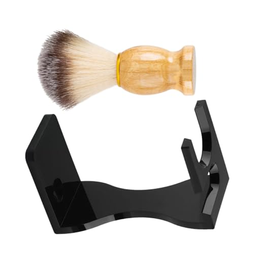 Baluue Shaving Brush Stand Holder 2pcs Shaving Brush Set Beard Brush Razor Organizer