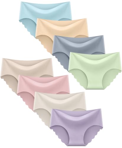 Boboking Teen Girls Seamless Underwear No Show Tagless Briefs 13-14Years