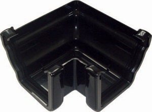 FloPlast Ogee Black 90 Degree External Gutter Angle