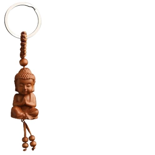 YAOYYG Llavero De Buda Pequeño, Portador De Suerte Y Talismán, Llavero Colgante De Buda Con Grabado Tridimensional, Regalo Budista Para Mujeres Y Hombres