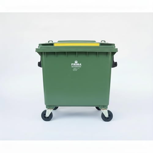 Image of Prima Big Plastic Wheeled Dustbin with Lid 660 Litre Green