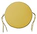LRuismei Cojín redondo para asiento de silla con lazos, impermeable, para sillas de jardín, duradero, para exteriores, para patio, columpio, comedor (30 x 30 x 5 cm, amarillo)