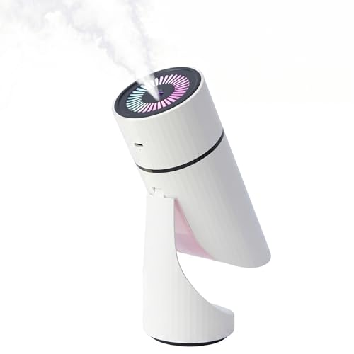 Mini humidificador portátil blanco recargable con niebla ajustable para coche 2