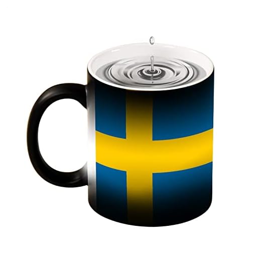 Sveriges flagga färgskiftande mugg 325 ml tekoppar personlig magisk kaffekopp för rolig present